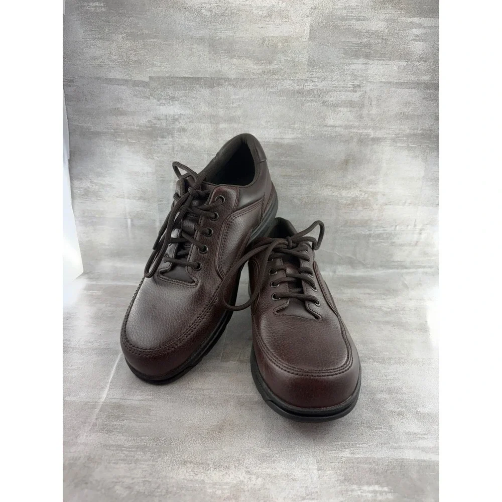 Rockport World Tour Classic Men Dark Brown Leather Walking Shoes K71201 Sz 8W